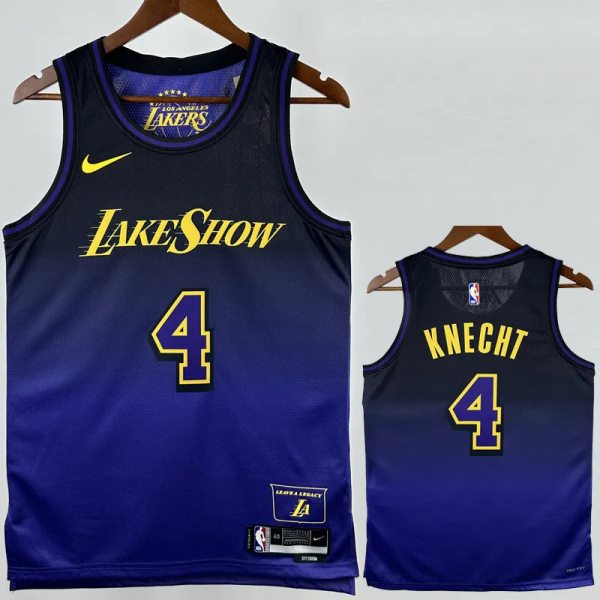 24-25 LAKERS KNECHT #4 Royal blue City Edition Top Quality Hot Pressing NBA Jersey