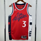 24-25 Clippers PAUL #3 Red Top Quality Hot Pressing NBA Jersey (Trapeze Edition) 飞人版