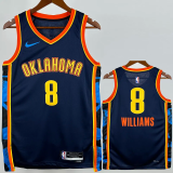 24-25 OKC Thunder WILLIAMS #8 Black City Edition Top Quality Hot Pressing NBA Jersey