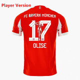 25-26 Bayern OLISE 17 Special Edition Player Version Soccer Jersey（印17星）