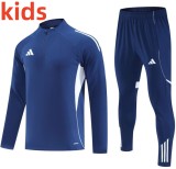2025 AD White Kids Half Pull Tracksuit