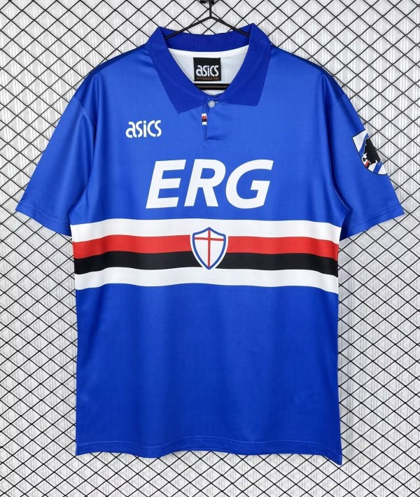 1993-1994 Sampdoria Home Retro Soccer Jersey