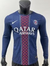 25-26 PSG Home Long Sleeve Player Version Soccer Jersey