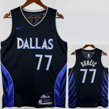25-26 Dallas Mavericks DONCIC #77 Black City Edition Top Quality Hot Pressing NBA Jersey(V领)