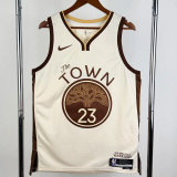 25-26 WARRIORS GREEN #23 Khaki City Edition Top Quality Hot Pressing NBA Jersey (V领)