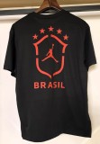 26-27 Brazil Black High Quality Casual T-Shirt 黑圆领