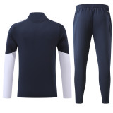 2026 AD Blue Kids Half Pull Tracksuit