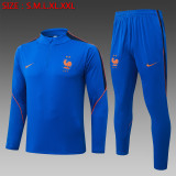 26-27 France High Quality Half Pull Tracksuit
