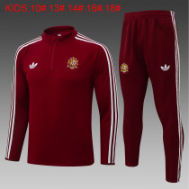 26-27 Spain High Quality Kids Half Pull Tracksuit