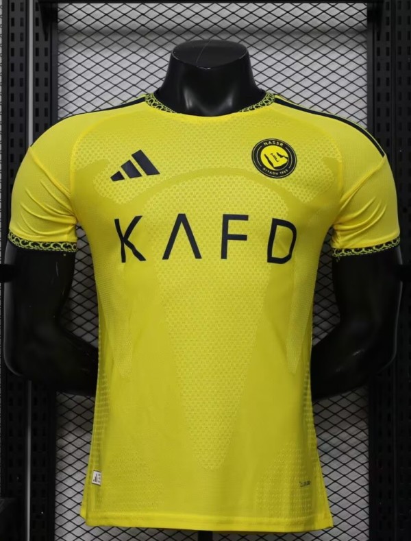 26-27 AL-Nassr Leaked Edition Home Player Version Soccer Jersey*带广告