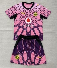 26-27 Dortmund Pink Goalkeeper Kids Soccer Jersey