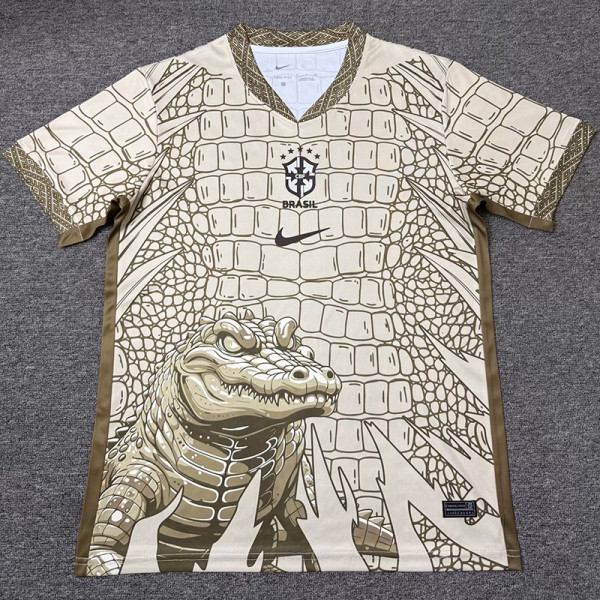 26-27 Brazil Khaki Special Edition Fans Training shirts (鳄鱼图 )