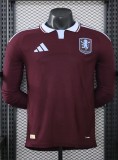 26-27 Aston Villa Home Long Sleeve Player Version Soccer Jersey*长袖球员