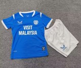 26-27 Cardiff City Home Kids Soccer Jersey