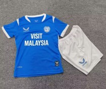 26-27 Cardiff City Home Kids Soccer Jersey