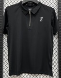 2026 ON Black High Quality Half Pull T-Shirt