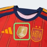 2026 World Cup Spain Home Print CAMPEONES #26 Player Version Soccer Jersey (With 2 Star)*两颗星