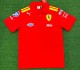 2026 Ferrari New Pattern Heat Transfer Printing Short Sleeve Racing Suit*有领