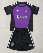 26-27 LIV Purple Goalkeeper Kids Soccer Jersey