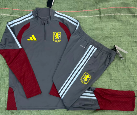 26-27  Aston Villa High Quality Half Pull Tracksuit