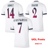 26-27 PSG Away Embroidered Version Fans Soccer Jersey
