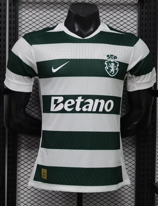 26-27 Sporting Lisbon Home Player Version Soccer Jersey
