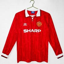 1992-1994 Man Utd Home Long sleeves Retro Soccer Jersey