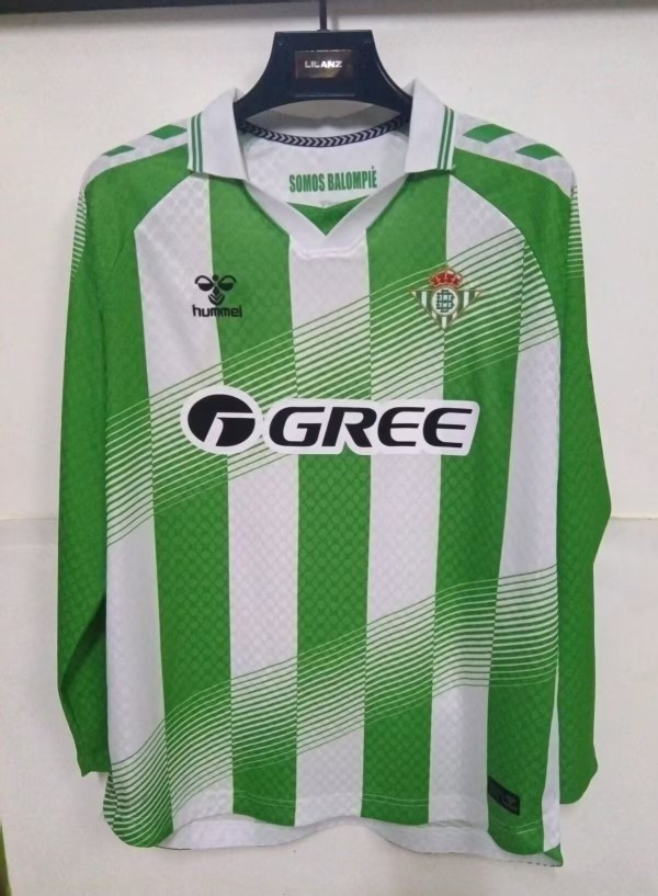 26-27 Real Betis Home Long Sleeves Fans Soccer Jersey (长袖)