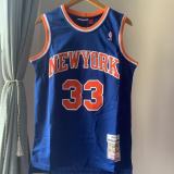 1991-92 KNICKS EWING #33 Blue Retro Embroidered version NBA Jersey