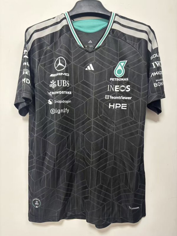 2026 F1 Benz New Pattern Short Sleeve Racing Suit