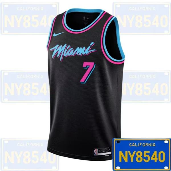 Miami Heat #7 High-Quality Heat-Pressed NBA Jersey