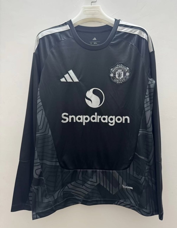 26-27 Man Utd Black Goalkeeper Long Sleeve Fans Soccer Jersey (长袖)