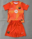 26-27 BAR Orange GoalKeeper Kids Soccer Jersey