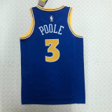 22-23 WARRIORS POOLE #3 Blue Top Quality Hot Pressing NBA Jersey (Retro Logo)