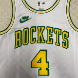 22-23 ROCKETS GREEN #4 White Top Quality Hot Pressing NBA Jersey (Retro Logo)