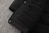 24-25 Black Hooded Windbreaker Fabric Cotton Coat 光板