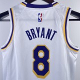 2023 LAKERS BRYANT #8 White Top Quality Hot Pressing Kids NBA Jersey