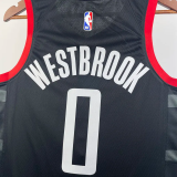 23-24 Rockets WESTBROOK #0 Black Top Quality Hot Pressing NBA Jersey (Trapeze Edition)
