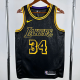 LAKERS O'NEAL #34 Black Top Quality Hot Pressing NBA Jersey