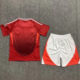 24-25 Man Utd Home Kids Soccer Jersey
