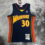 2010 WARRIORS CURRY #30 Navy blue Retro Top Quality Hot Pressing NBA Jersey