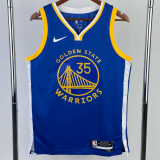 22-23 WARRIORS DURANT #35 Blue Top Quality Hot Pressing NBA Jersey