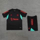 24-25 Man Utd Black Green Training Short Suit