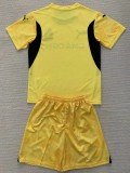 24-25 Marseille Yellow GoalKeeper Kids Soccer Jersey
