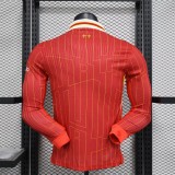 24-25 LIV Home Long sleeves Player Version Soccer Jersey