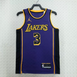 22-23 LAKERS DAVIS #3 Purple Top Quality Hot Pressing NBA Jersey (Trapeze Edition)