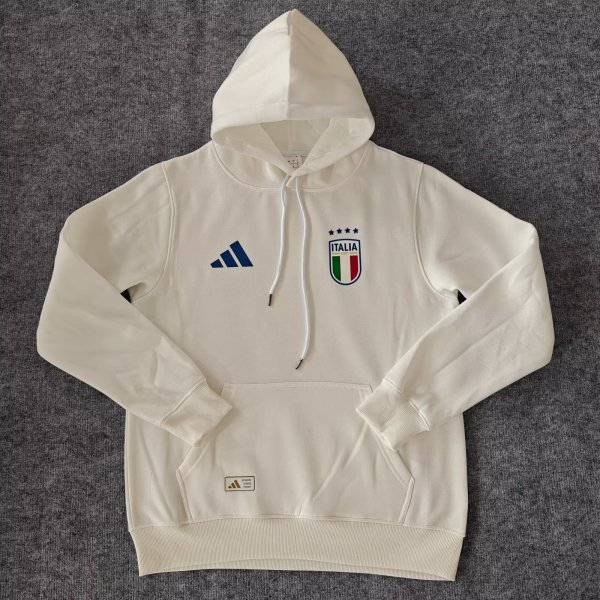 2024 Italy White Fleece Hoodie
