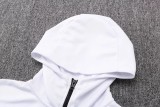 22-23 France White Hoodie Jacket Tracksuit#F395