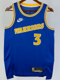22-23 WARRIORS PAUL #3 Blue Top Quality Hot Pressing NBA Jersey (Retro Logo)