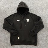 2024 Man Utd Black Fleece Hoodie